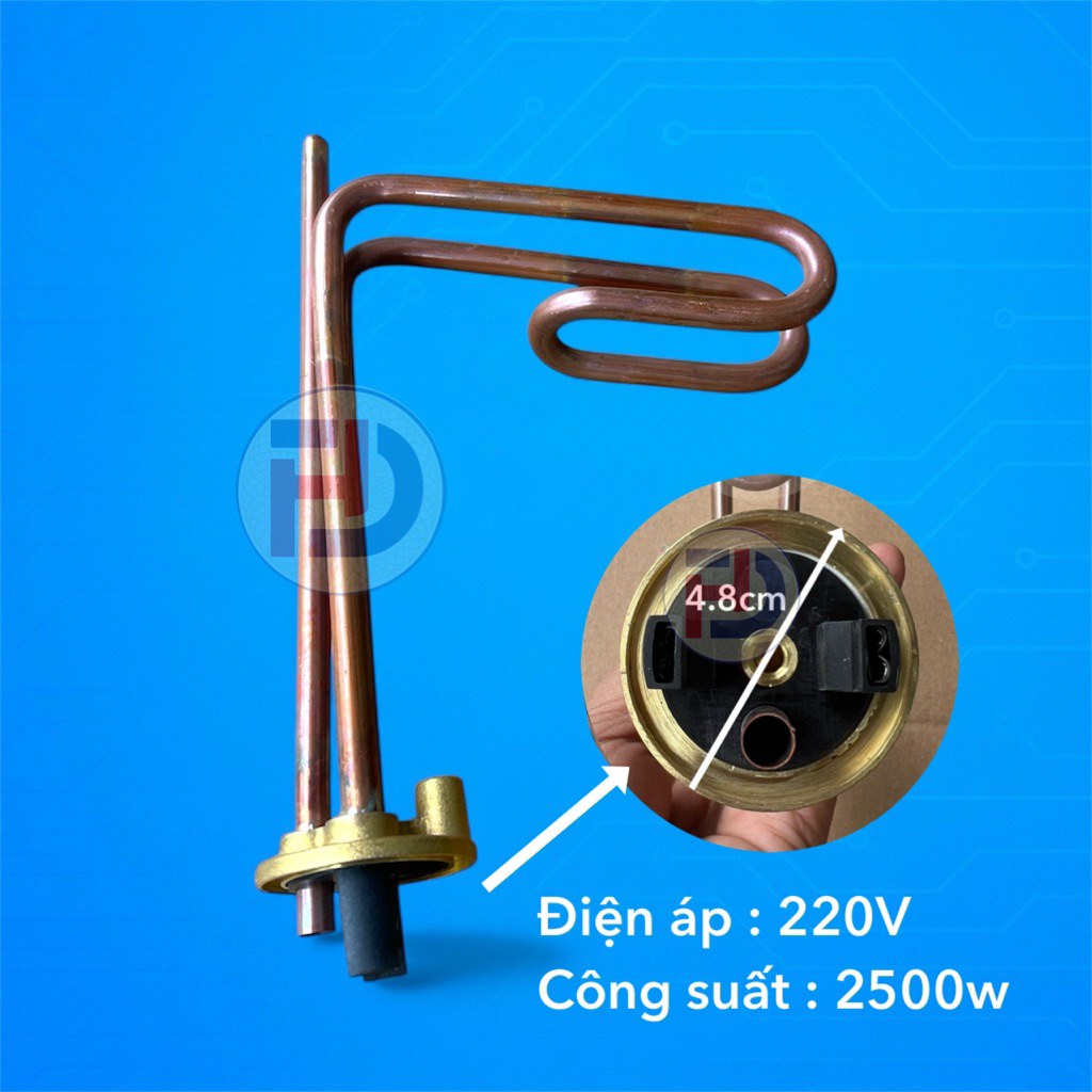 Sợi đốt bình nóng lạnh Ariston 30 lít - 50 lít bát tròn 4.8cm zin hãng mới 100%