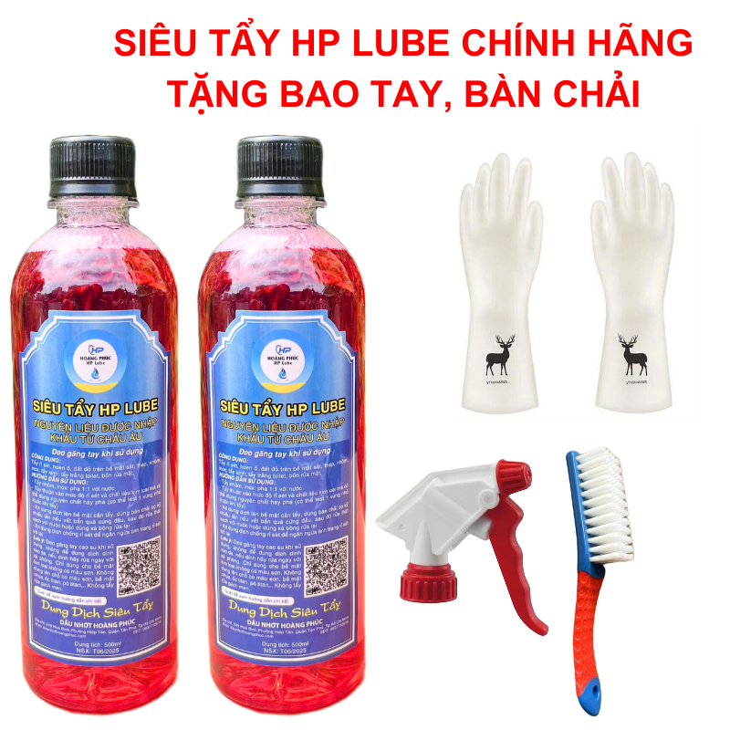 Dung Dịch Rửa Xe Không Chạm, Tẩy Lốc Máy, Rỉ Sét Ố Vàng, Đầu Bò, Tẩy Xe, Kim Loại HP LUBE 500ml
