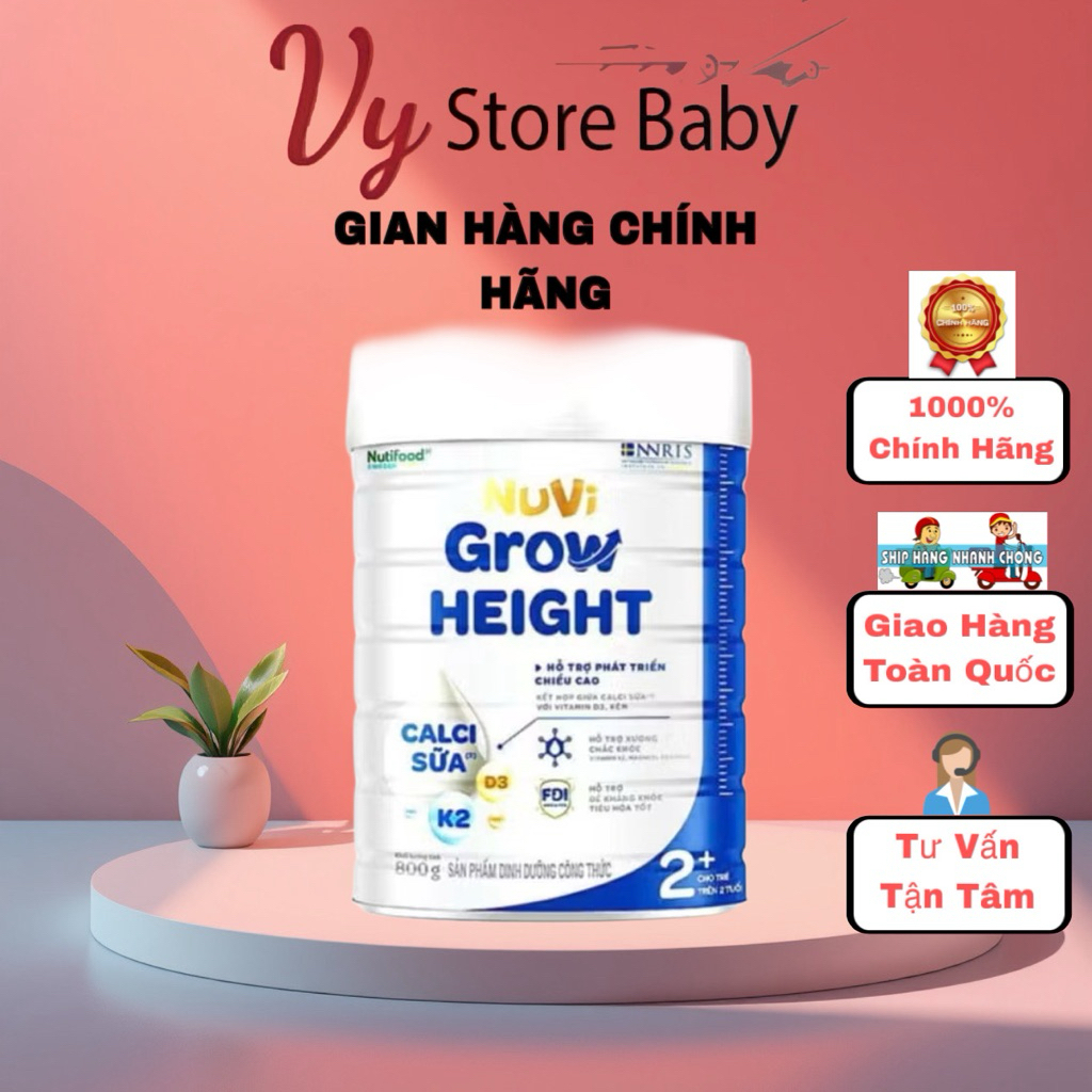 Sữa Bột Nutifood Nuvi Grow Height 1+ 800g.
