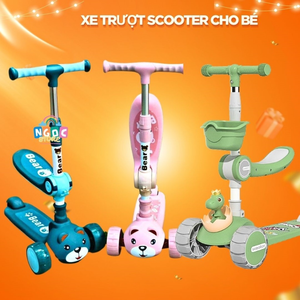 ✅𝑴𝒊𝒆̂̃𝒏 𝑺𝒊́𝒑✅XE TRƯỢT SCOTTER KIÊM XE CHÒI CHÂN PHÁT NHẠC CÓ GHẾ NGỒI CHO BÉ