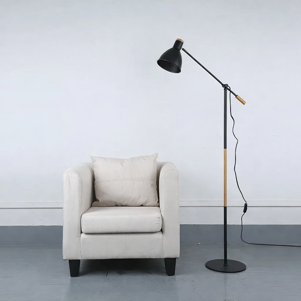 Đèn Sàn Hợp Kim DD14 Màu Đen L130x H1600Cm | Index Living Mall | Nội Thất Thái Lan