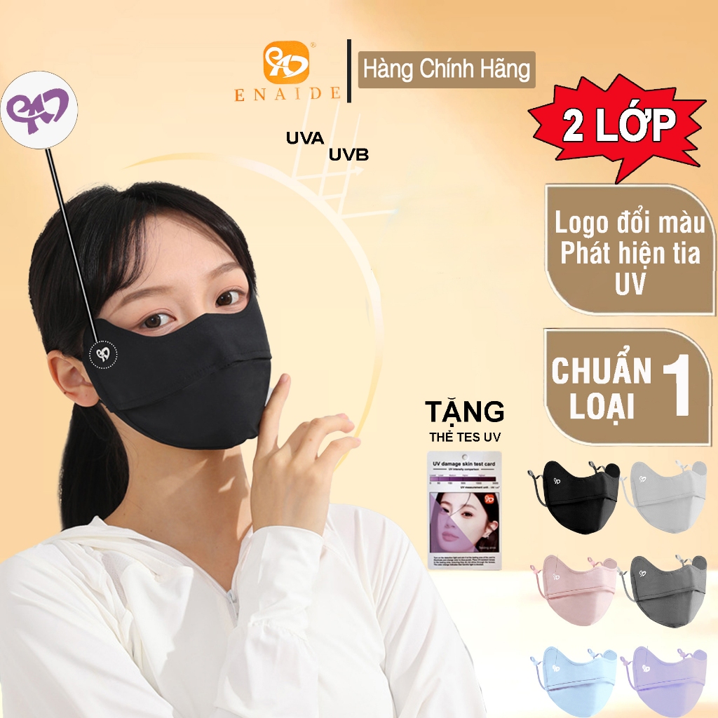Khẩu Trang Chống Tia UV Khẩu Trang 5D Chống Nắng Mẫu 2025 Chính Hãng EnAiDe Đạt Tiêu Chuẩn UPV50+