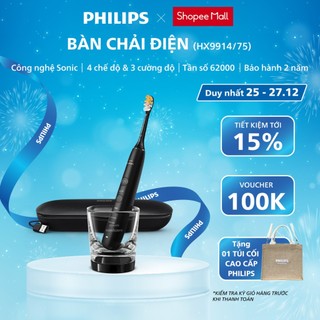  Bàn Chải Điện PHILIPS Sonicare DiamondClean HX9914 75 Công Nghệ Sóng Âm Làm Sạch Hiệu Quả Bảo Hành 24 Tháng 