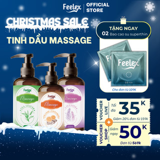  Tinh dầu Feelex massage hương thơm dịu nhẹ an toàn mọi loại da dung tích 300ml 