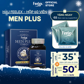  Viên uống tăng sinh lý Feelex Men Plus hỗ trợ tăng cường sinh lý tác dụng nhanh chóng an toàn - hộp 60 viên 