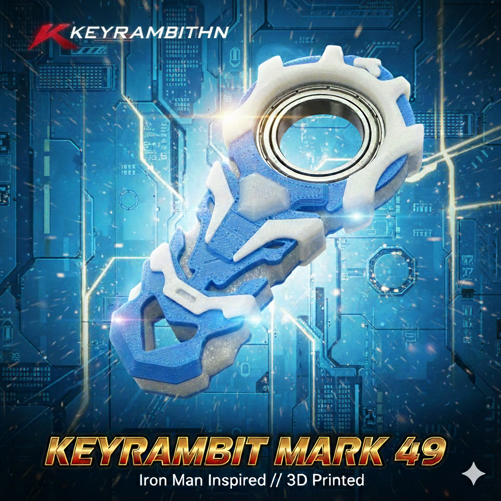 [S2 IRON MAN] Keyrambit Iron man mark 49 - Móc khóa xoay keyrambit Chất lượng cao cấp - xả stress