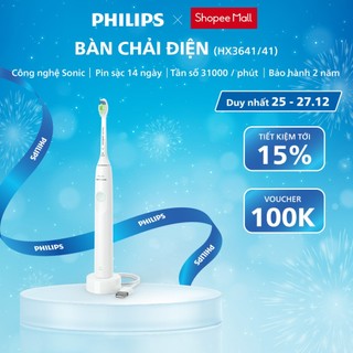  Bàn Chải Điện PHILIPS Sonicare HX3641 41 Màu Trắng Bảo Hành Chính Hãng 24 Tháng 