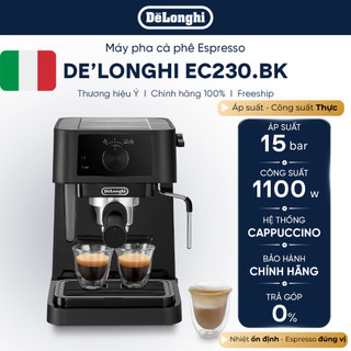 Máy Pha Cà Phê Espresso DeLonghi Stilosa EC230.BK – 15 Bar, Vòi Đánh Sữa, Pha Cappuccino & Latte