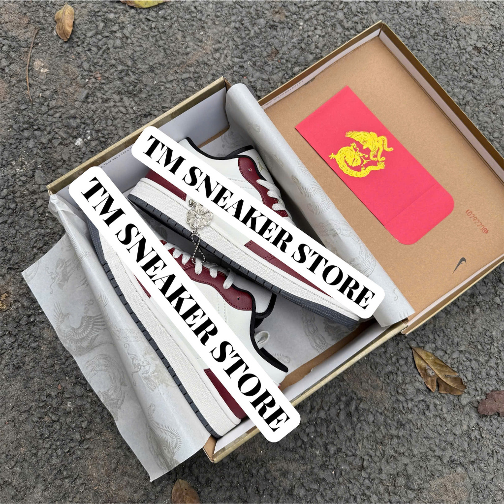 Giày sneaker thể thao jd1 rồng đỏ cổ thấp dành cho nam nữ hot