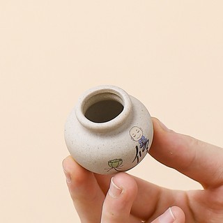 Chậu cây mini bằng gốm tử sa nhiều mẫu kèm nhành lá giả decor trang trí nhà cửa