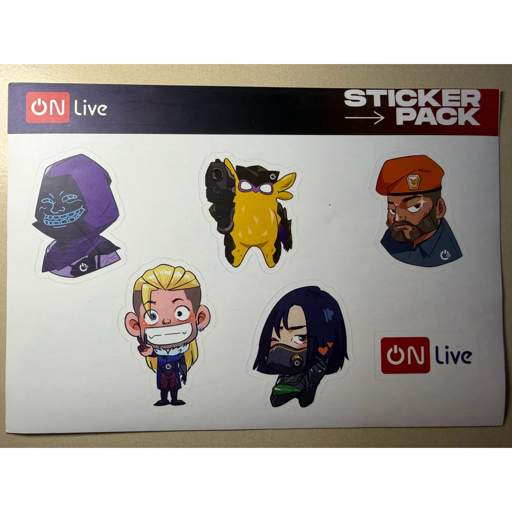 Set Stickers Pack ONLIVE VALORANT Quà Tặng Offline Limited Chính Hãng