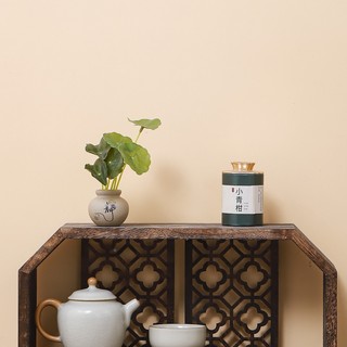 Chậu cây mini bằng gốm tử sa nhiều mẫu kèm nhành lá giả decor trang trí nhà cửa