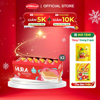  Combo 2 Hộp Bánh Bông Lan Hura Layer Cake Bibica 300g Kem Bơ Sữa Mềm Xốp Tiện Lợi 