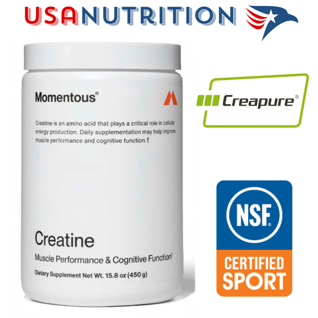 Creatine Creapure Momentous 450g : Chứng nhận "NSF Sport"