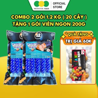   Mua 2 Tặng 1  Combo 2 Gói Lạp Xưởng Tươi Nướng Giấy Bạc Nướng Đá S2 Vietinter Foods 1.2KG- Gói 600g 