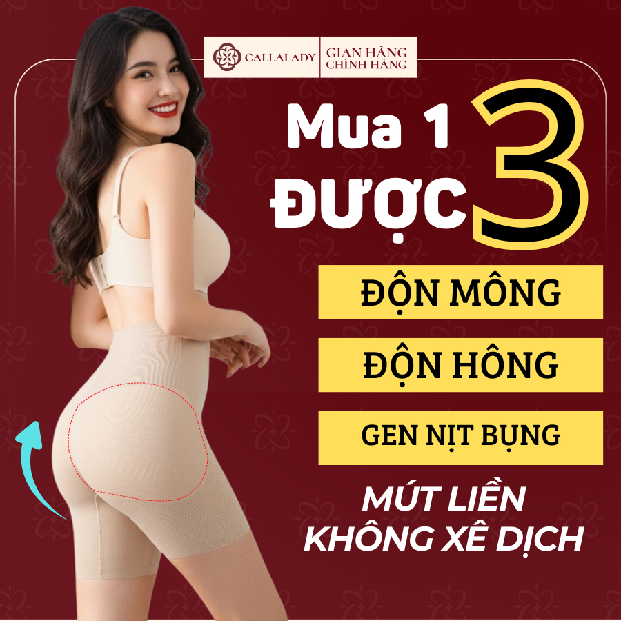  Quần độn mông và hông Callalady nâng mông ôm bụng dưới tự nhiên không lộ viền chất liệu co dãn cao cấp 34 
