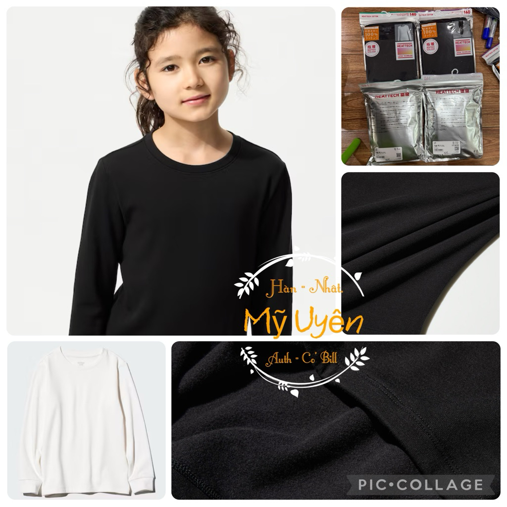 Áo Thun Cổ Tròn Giữ Nhiệt Extra Warm kid Uni (Heattech Cotton)