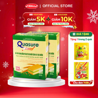 Combo 2 hộp bánh bông lan quasure light cốm bibica 126g, thực phẩm cho người ăn kiêng, tiểu đường