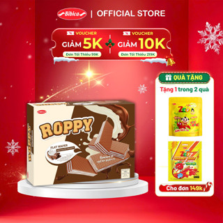  Bánh Kem Xốp Roppy nhiều vị Bibica 168g -  Socola dừa Phô mai 2X Sữa dâu  
