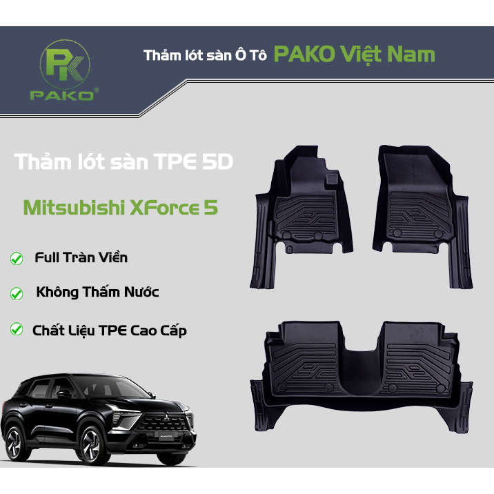 [Pako] Mitsubishi Xforce- Thảm lót sàn ô tô TPE