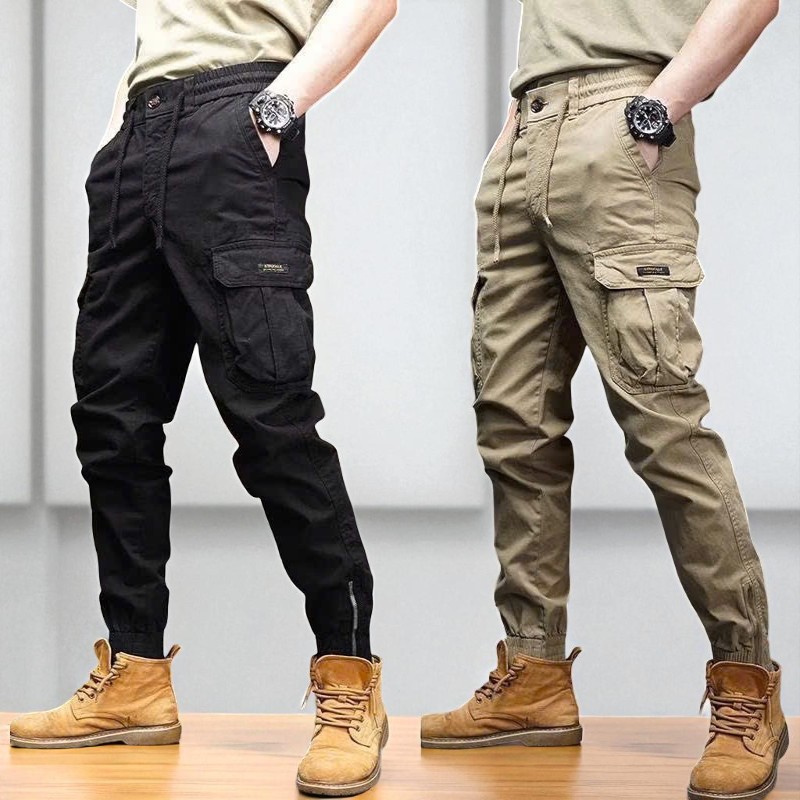 Quần Jogger Kaki - JG3 Quần Jogger Túi Hộp Cao Cấp Nam Cạp Chun Bo Gấu Vải Kaki Dầy Dặn NTSTORE79