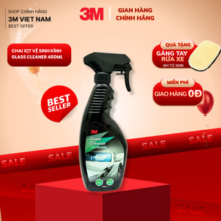  Dung Dịch Vệ Sinh làm mới kính 3MTM - Glass Cleaner  400ml - mẫu mới 