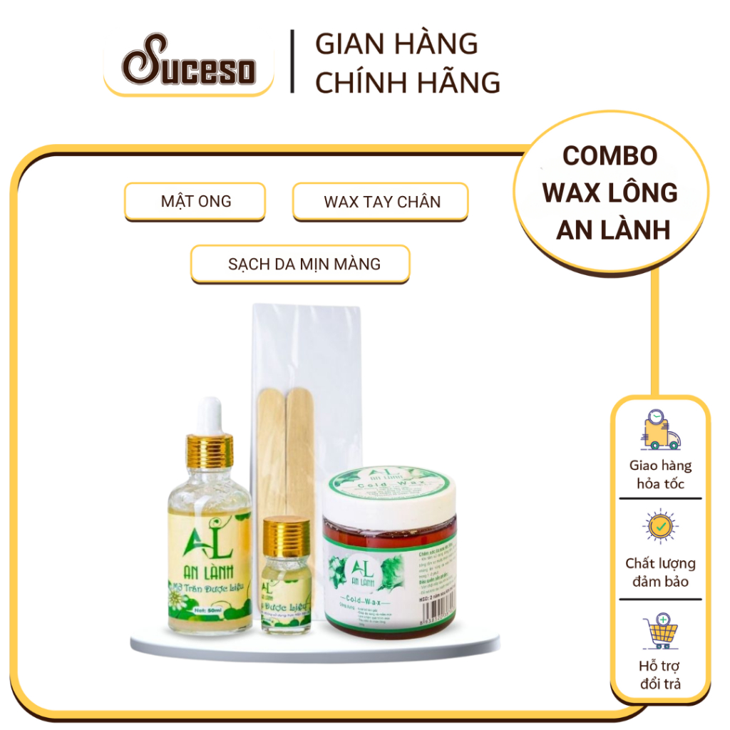 Combo Wax Lông Lạnh An Lành + Mỡ Trăn An Lành Chính Hãng Wax Nách Tay Chân An Toàn – SUCESO