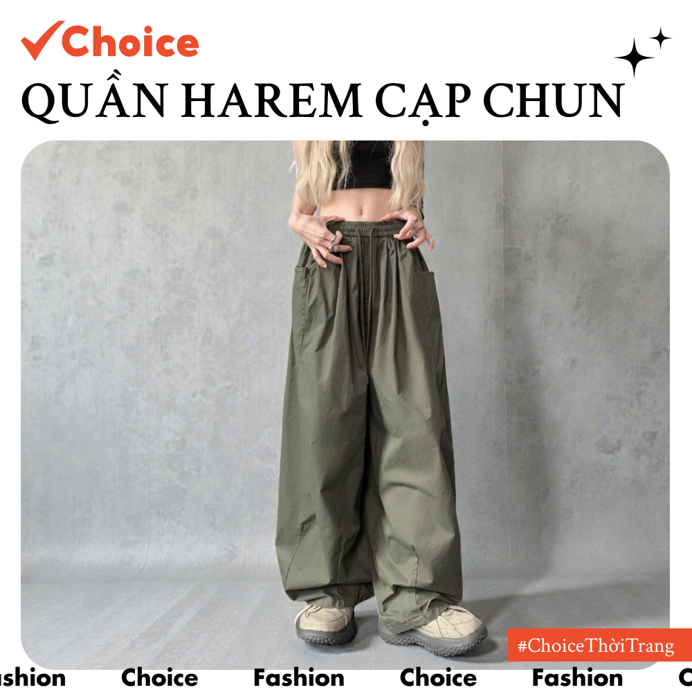 [Choice] Quần Harem FA1-2711-959 Cạp Chun Form Rộng, Quần Unisex Phong Cách