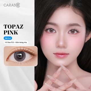   1 chiếc  Kính áp tròng khoá ẩm 8H 1 Tháng Màu Hồng Pastel CARASE Lens cận TOPAZ PINK  