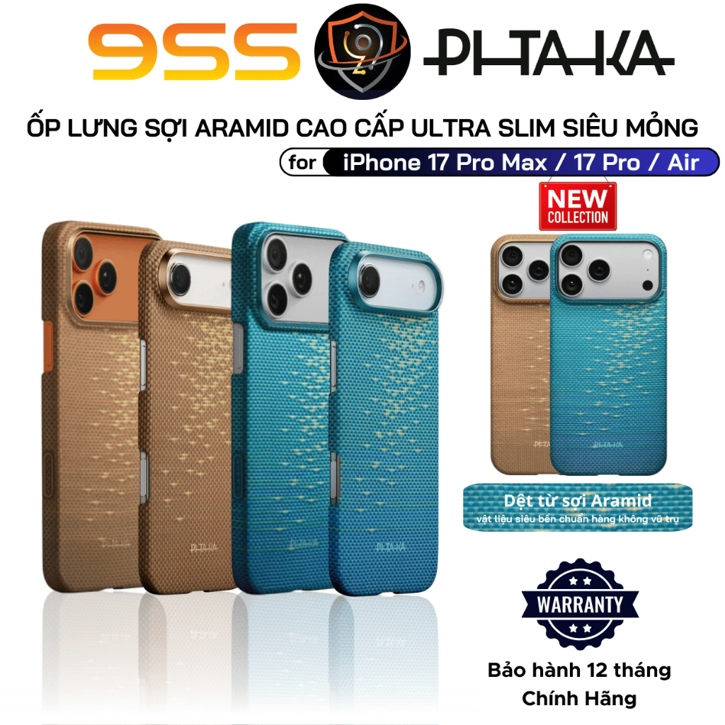 [iPhone 17 Series] Ốp Lưng Siêu Mỏng Pitaka cho iPhone 17 Pro Max / 17 Pro / iPhone Air, Ultra Slim 