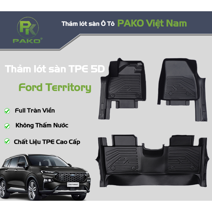 Thảm lót sàn TPE Pako cho Ford Territory