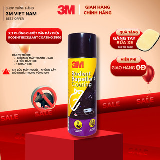   SSPIC199K - GIẢM 10%  Chai Xịt Chống Chuột căn dây điện khoang máy oto - 3MTM Rodent Repellant Coating 250G 