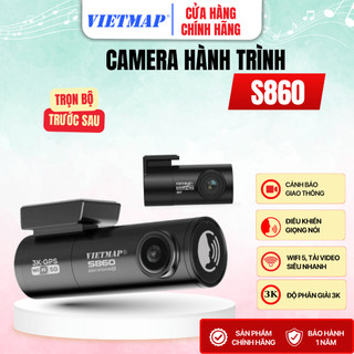 Camera hành trình cảnh báo giao thông VIETMAP S860 3K chip Sony Starvis 2