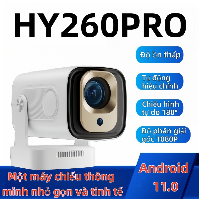 【HOT】Máy chiếu thông minh HY260PRO – Hỗ trợ Android 11.0, độ phân giải 1080P,Độ phân giải 4K,Nhỏ gọn