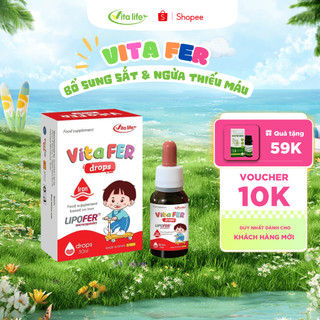 Siro sắt Vita Fer VitaLife – Bổ sung sắt, tăng tạo máu, giảm nguy cơ thiếu máu (30ml)
