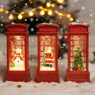  Đèn Pha Lê Ông Già Noel  Người Tuyết Cây Thông Trang Trí Giáng Sinh Quà Lưu Niệm Decor Bàn Làm Việc Đèn Ngủ 