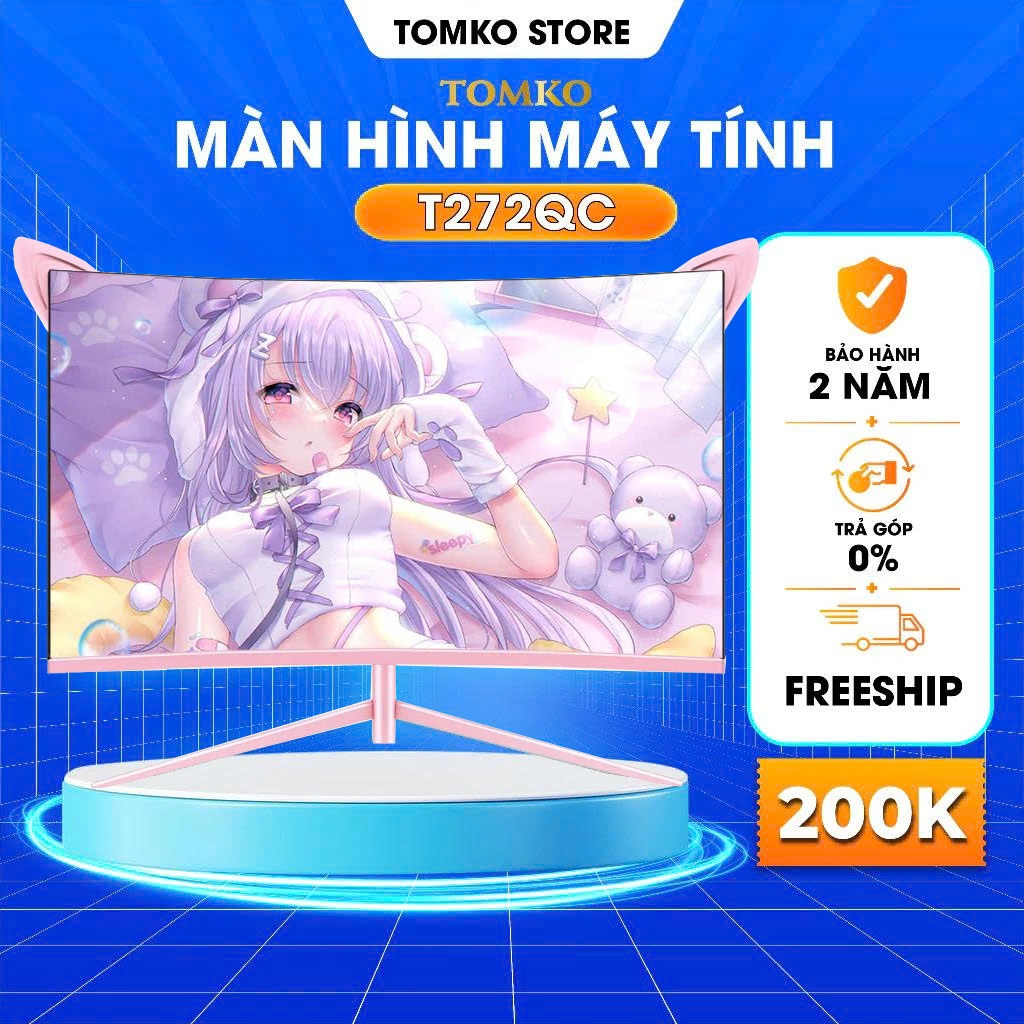 Màn Hình Máy Tính Gaming TOMKO T272QC 27 inch 2k, Tần số quét 165HZ - TOMKO