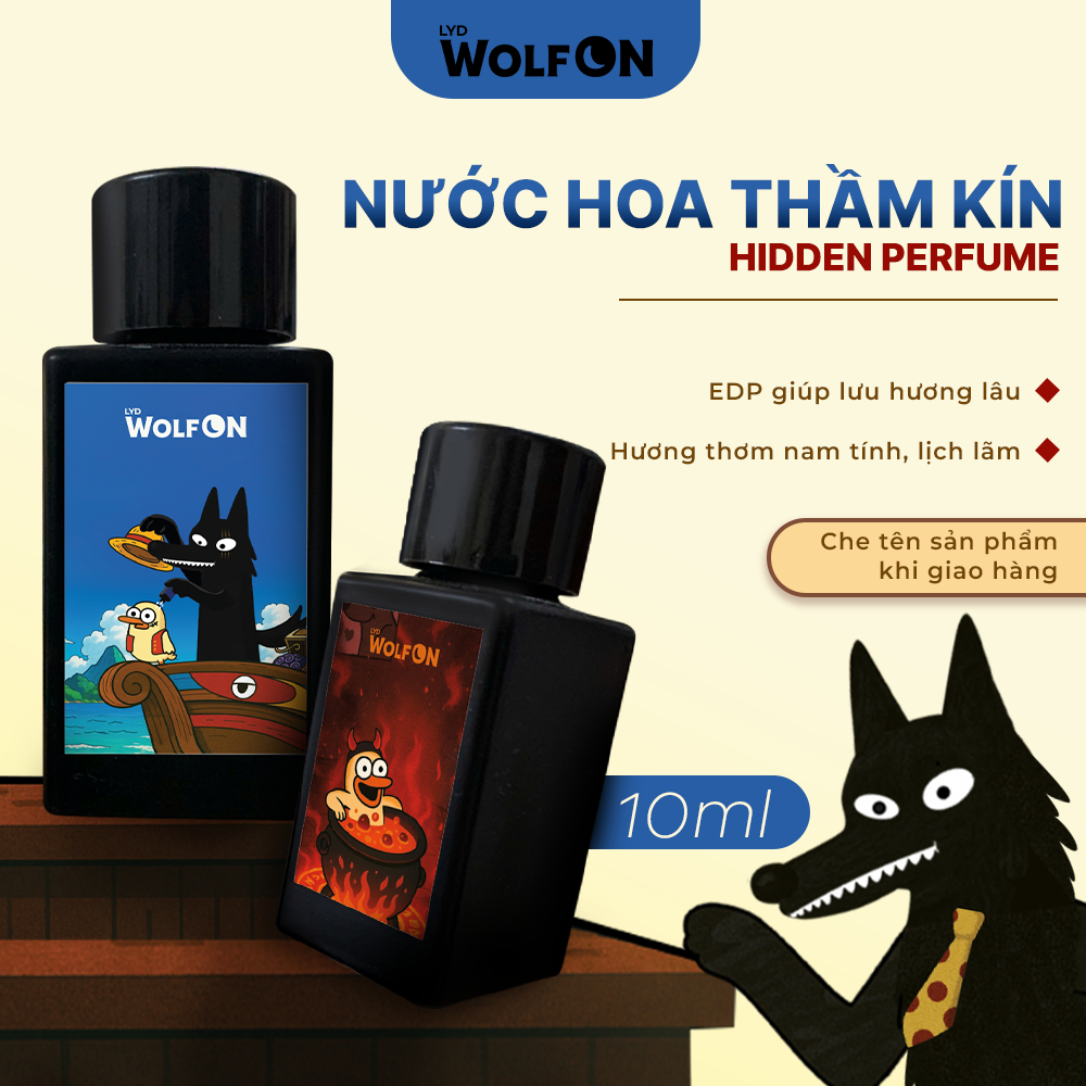 Nước Hoa Thầm Kín Hidden Perfume LYD Wolf ON, Nước Hoa Nam, Thơm, Cuốn Hút 10ml