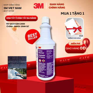   Tằng bùi nhùi   - Kem Tẩy Ố Mốc Kính Xe Hơi 3MTM Creme Cleanser Limpiador En Crema 946ml 