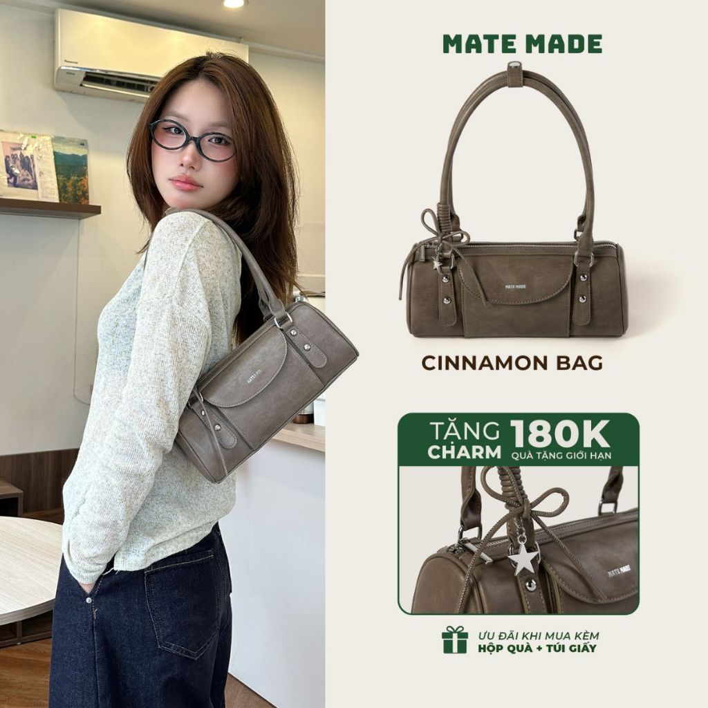 [DEAL ĐỘC QUYỀN SHOPEE] MATEMADE Túi Xách Nữ Cinnamon Bag - Túi Đeo Vai Thời Trang Dáng Chữ Nhật - Size 28 | BigBuy360 - bigbuy360.vn