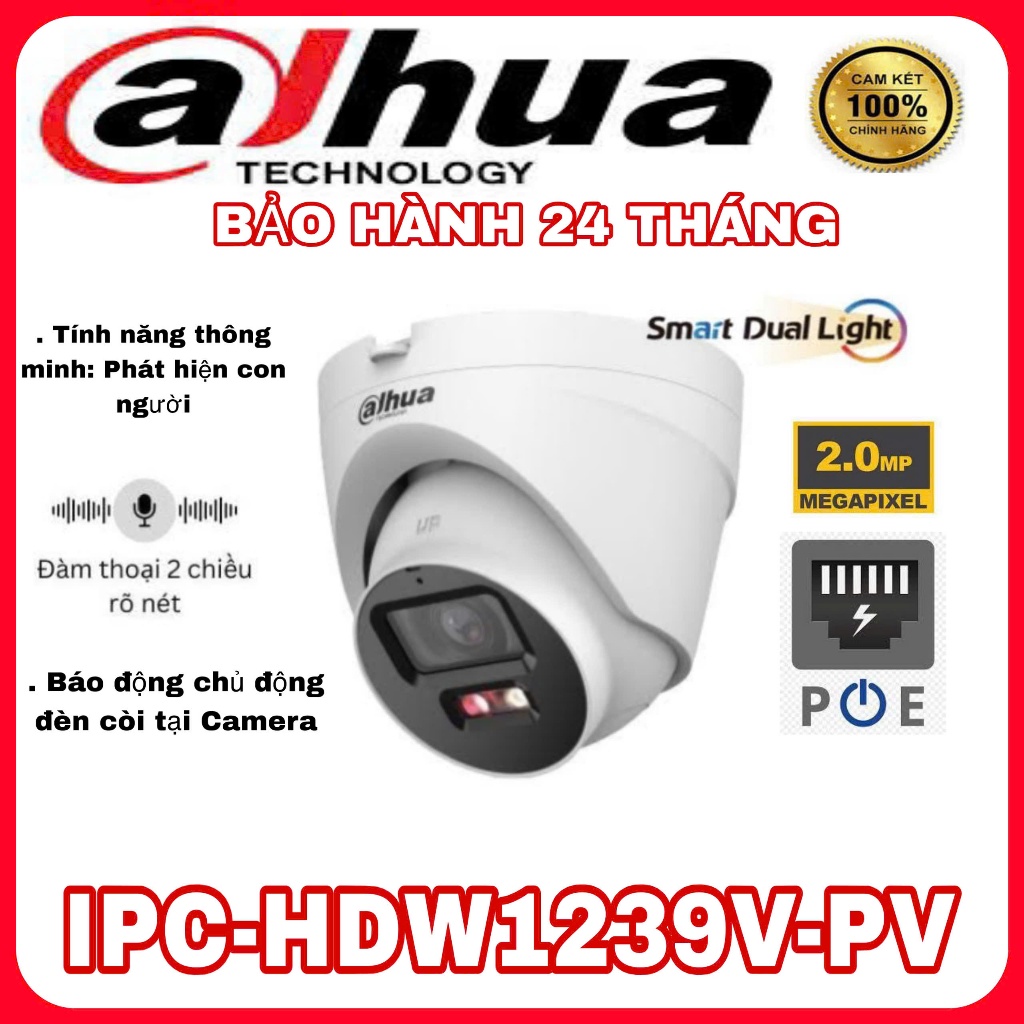 Camera IP 2MP DAHUA DH-IPC-HDW1239V-PV