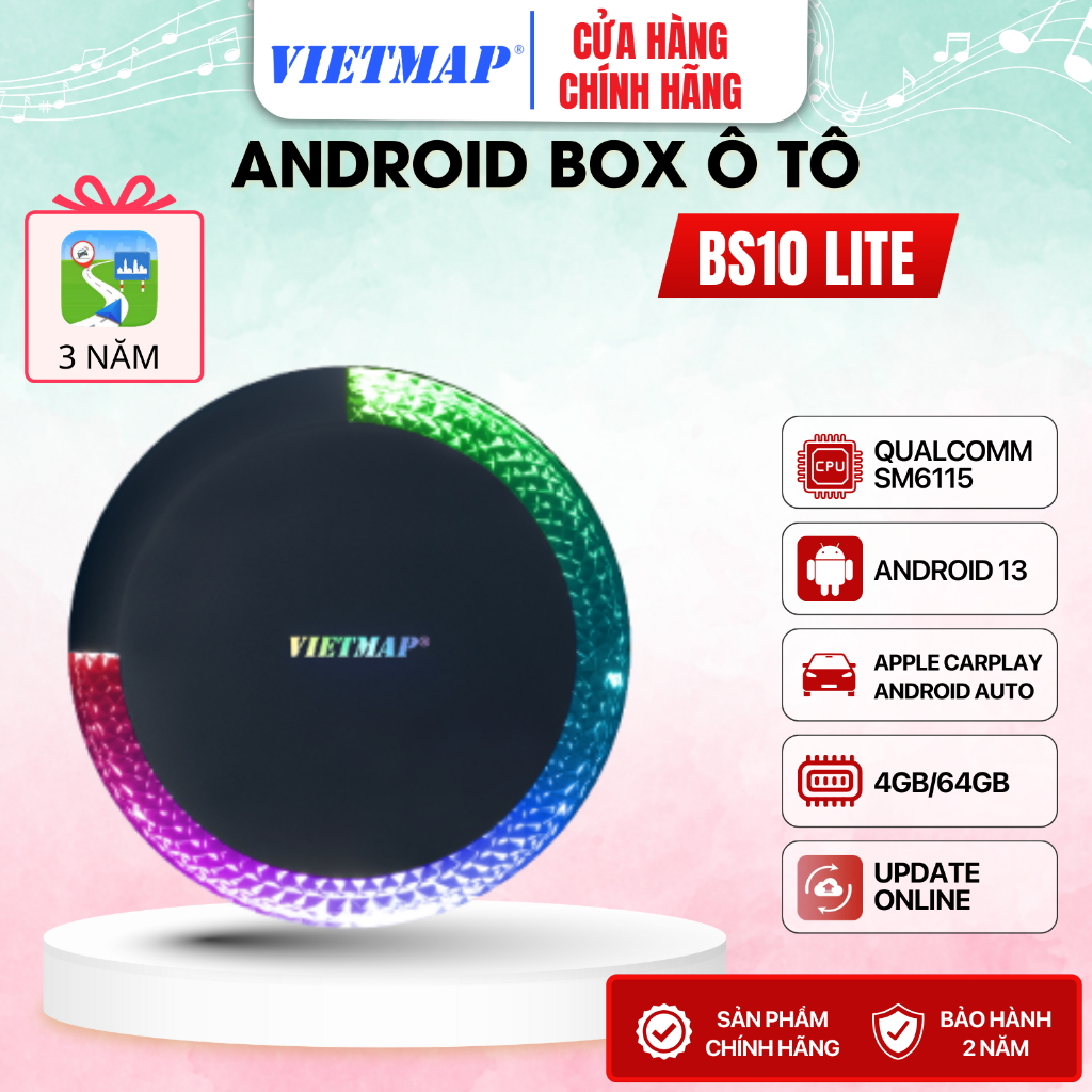 Android box ô tô VIETMAP BS10 LITE phiên bản 2025