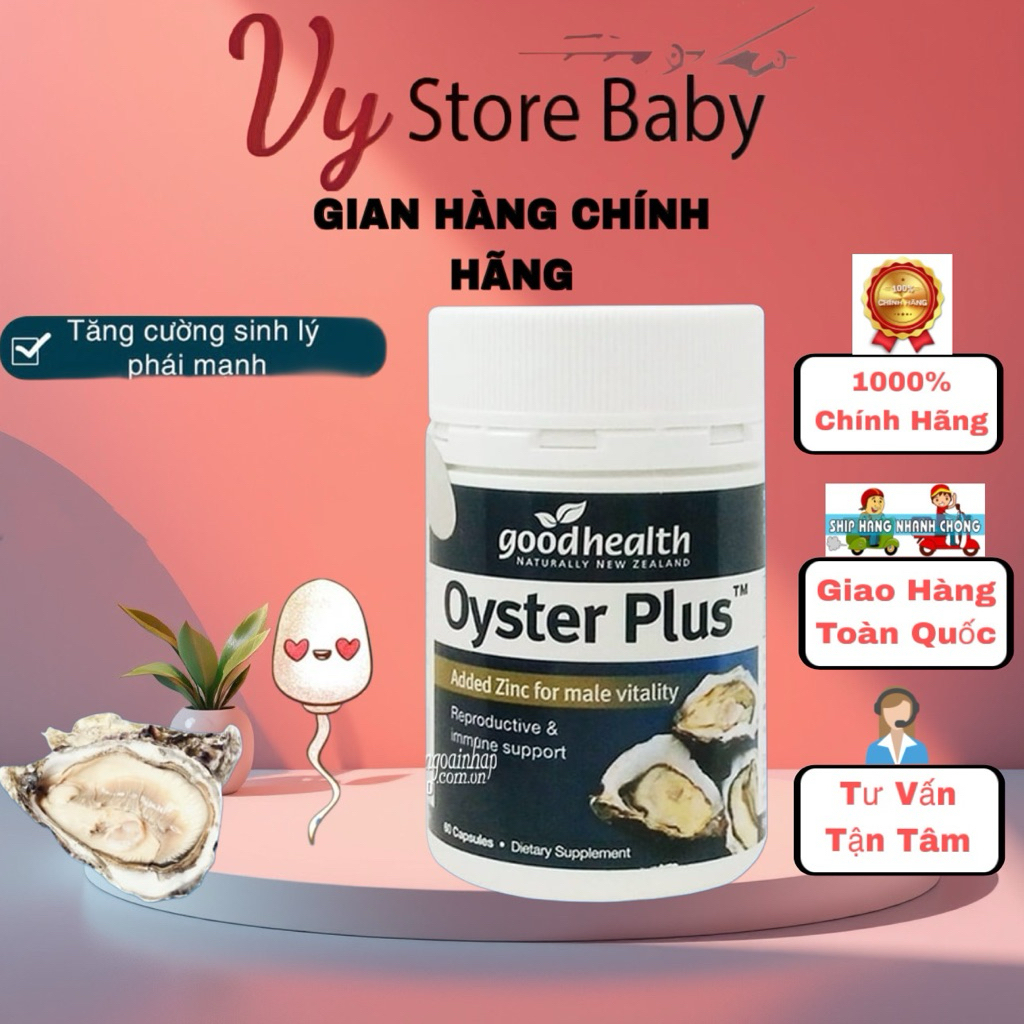Tinh Chất Hàu New Zealand Good Health oyster plus, vitamin thực phẩm bổ sung, tăng cường sinh lý nam