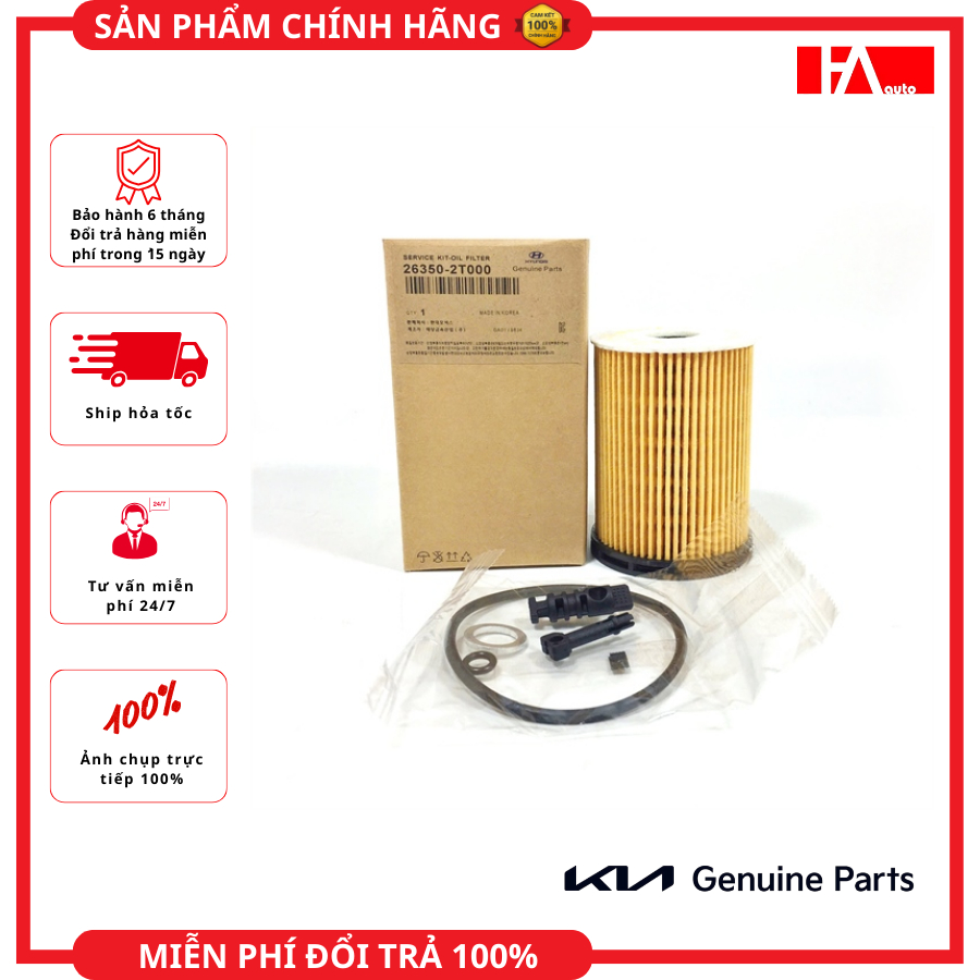 { Hàng Chính Hãng } Lọc dầu nhớt Genesis G80 20+, GV70 21+, GV80 20+, Kia Stinger 21+_Mã sản phẩm: 2