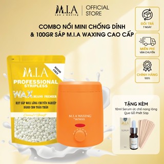  Combo Sáp Wax Lông MIA Waxing Siêu Bám Lông Kèm Nồi Chống Dính Mini Tặng 10ml Mỡ Trăn Nguyên Chất 