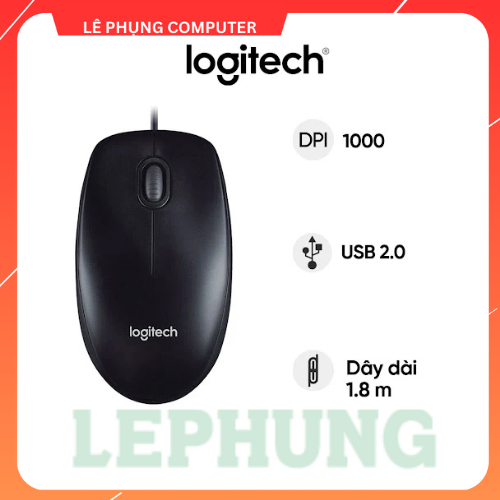 Chuột Máy Tính Có Dây Logitech M100R// dây dài 1.8m- bảo hành 36 tháng