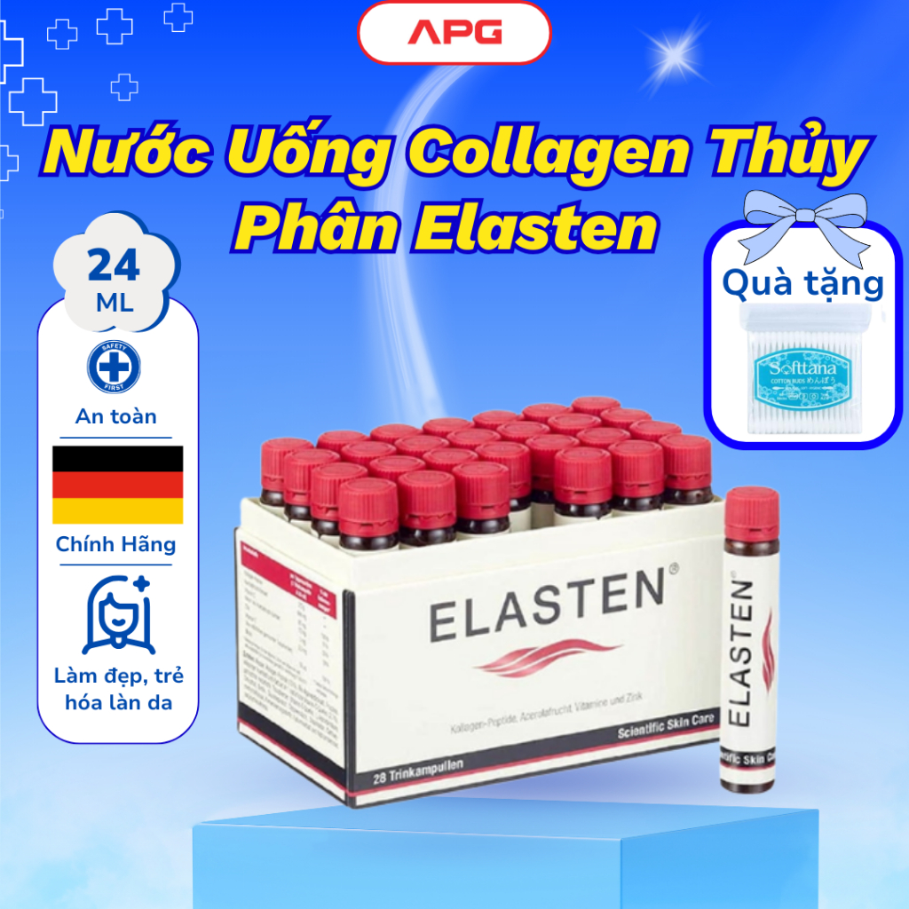 Nước Uống Collagen Thủy Phân Elasten - Bổ Sung Collagen,Giúp Da Căng Mịn, Làm Đẹp Da, Chống Lão Hóa