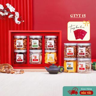   Tặng Bao Lì Xì  Set quà GTYT DALA Hộp Quà Hạt Dinh Dưỡng 6 Hũ Sang Trọng Ý Nghĩa 