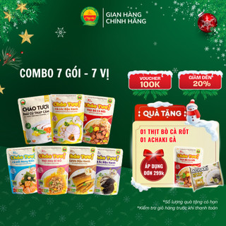  Combo 7 Gói Cháo Tươi Dinh Dưỡng Cây Thị - 7 Vị Cho Bé Từ 7 Tháng 
