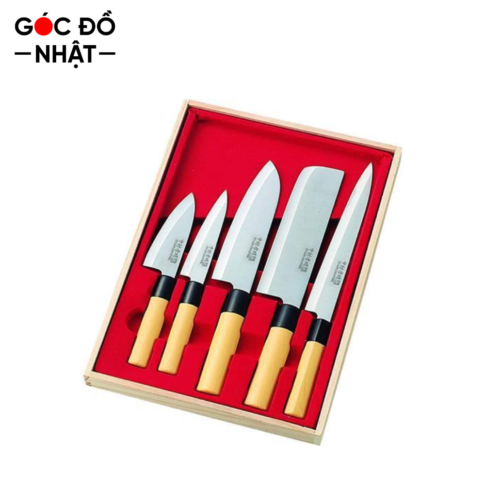 Bộ 5 dao nhà bếp NAKAMURA nội địa Nhật Bản